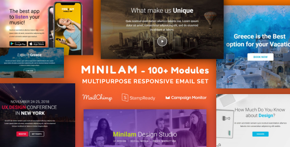 Minilam - The Ultimate Multipurpose Responsive Email Templates Bundle