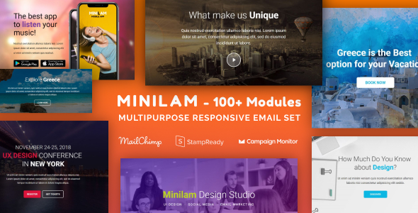 Minilam - The Ultimate Multipurpose Responsive Email Templates Bundle