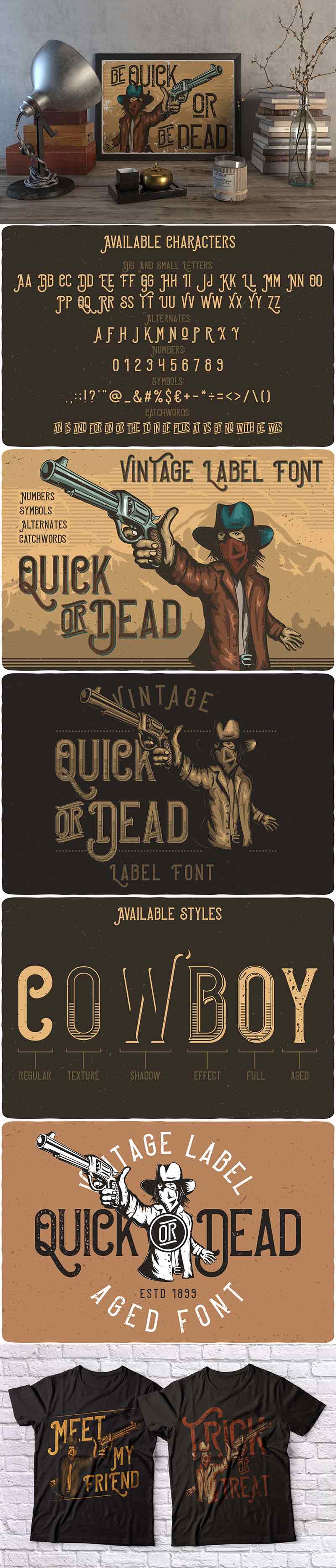 Big Bundle Of 47 Vintage Font Families - Quick_or_dead_preview