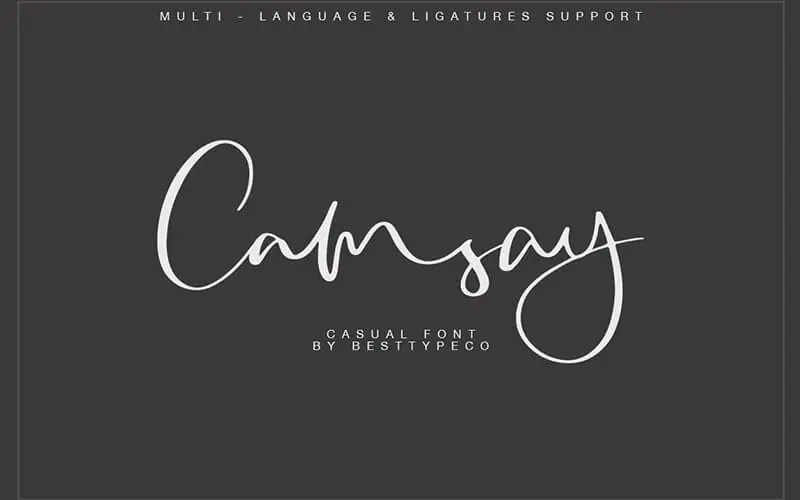 Camsay-Font 51 Elegant & Creative Fonts From The Amazing Fonts Bundle - Camsay