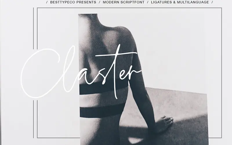 Claster-Font 51 Elegant & Creative Fonts From The Amazing Fonts Bundle - Claster