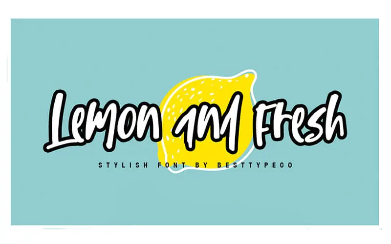 LemonAndFresh-Font 51 Elegant & Creative Fonts From The Amazing Fonts Bundle - Fresh- LemonAndFresh