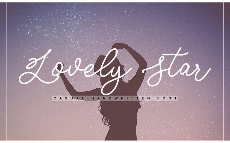 Lovely-Star-Font 51 Elegant & Creative Fonts From The Amazing Fonts Bundle - Fresh- Lovely-Star