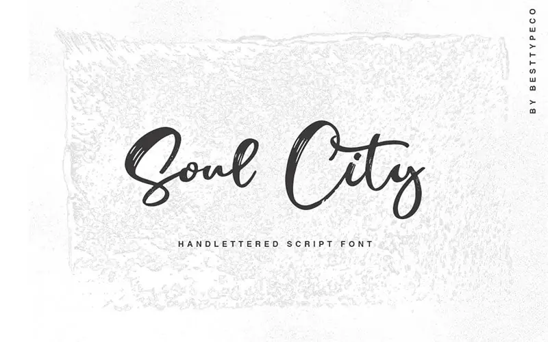 Soul-city-font 51 Elegant & Creative Fonts From The Amazing Fonts Bundle - Soul-city