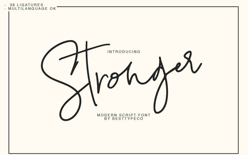 51 Elegant & Creative Fonts From The Amazing Fonts Bundle - Stronger-script