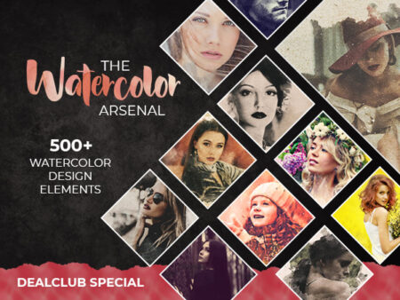 The Watercolor Arsenal Of 500+ Watercolor Design Elements