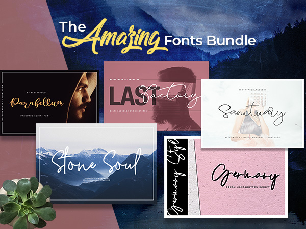 The Amazing Fonts Bundle With Creative & Elegant Typefaces