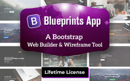 Blueprints app banner with typography