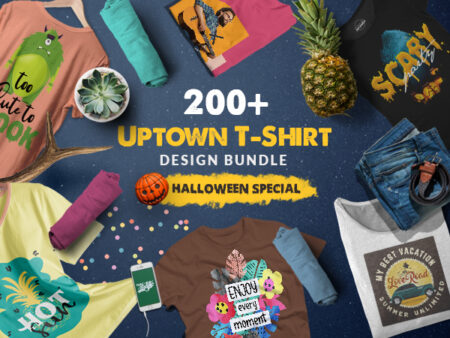 Uptown T-Shirt Design Bundle Of 200+ Styles In 9 Variants - FI
