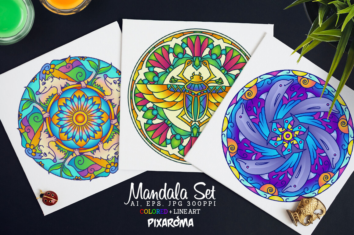 Bundle Of Mandala Ornaments - Animals