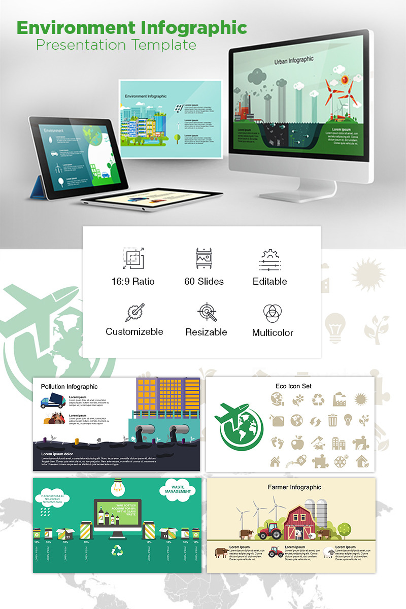900+ Unique Powerpoint Presentation Templates - Environment Infographic