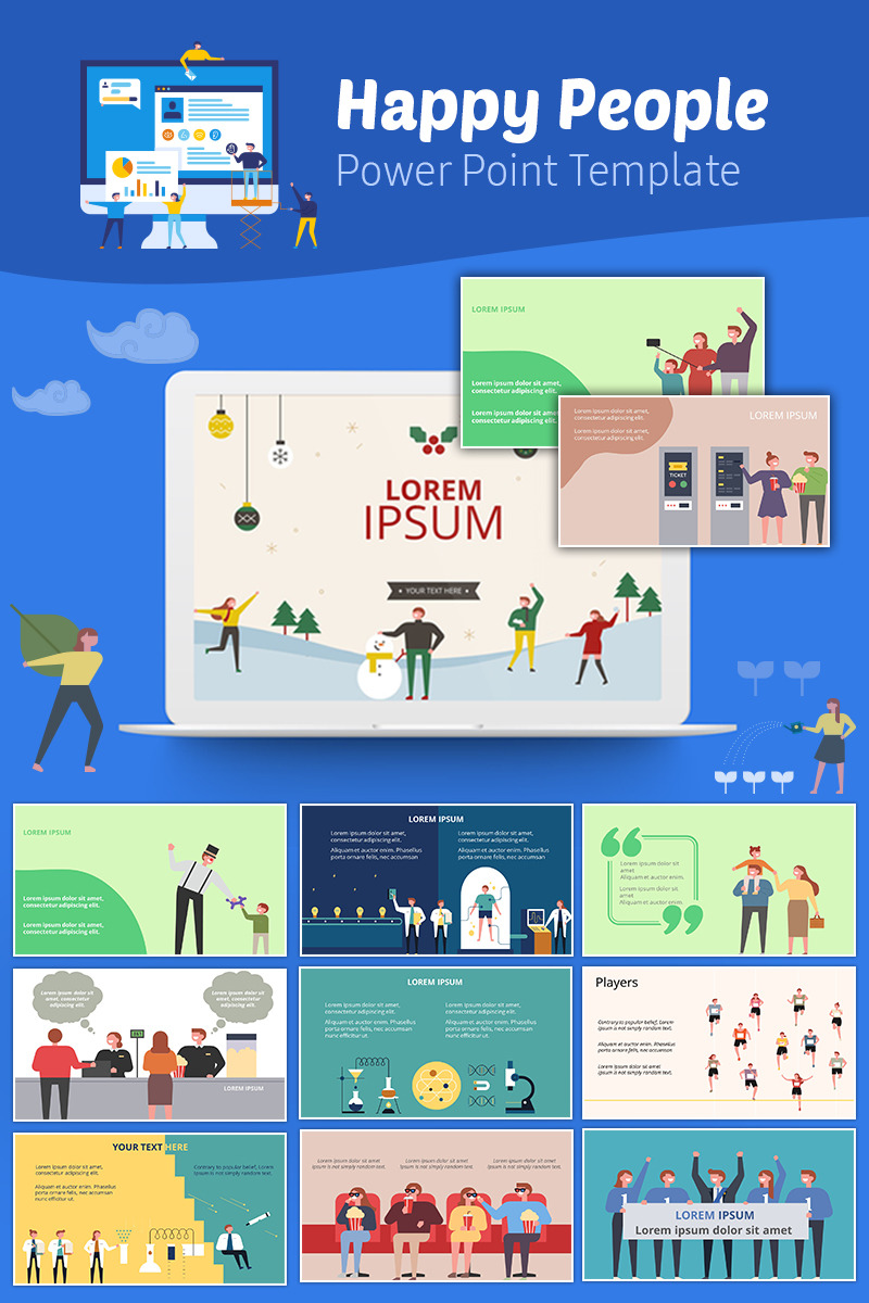 900+ Unique Powerpoint Presentation Templates - happy People