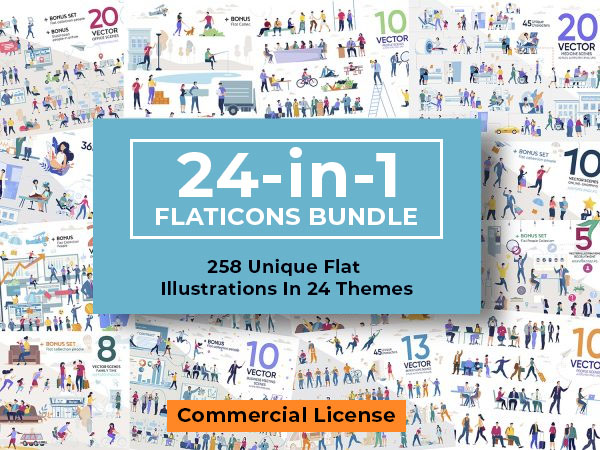 24-in-1 Flaticons Bundle