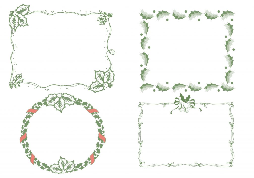 Christmas-themed overlay frames