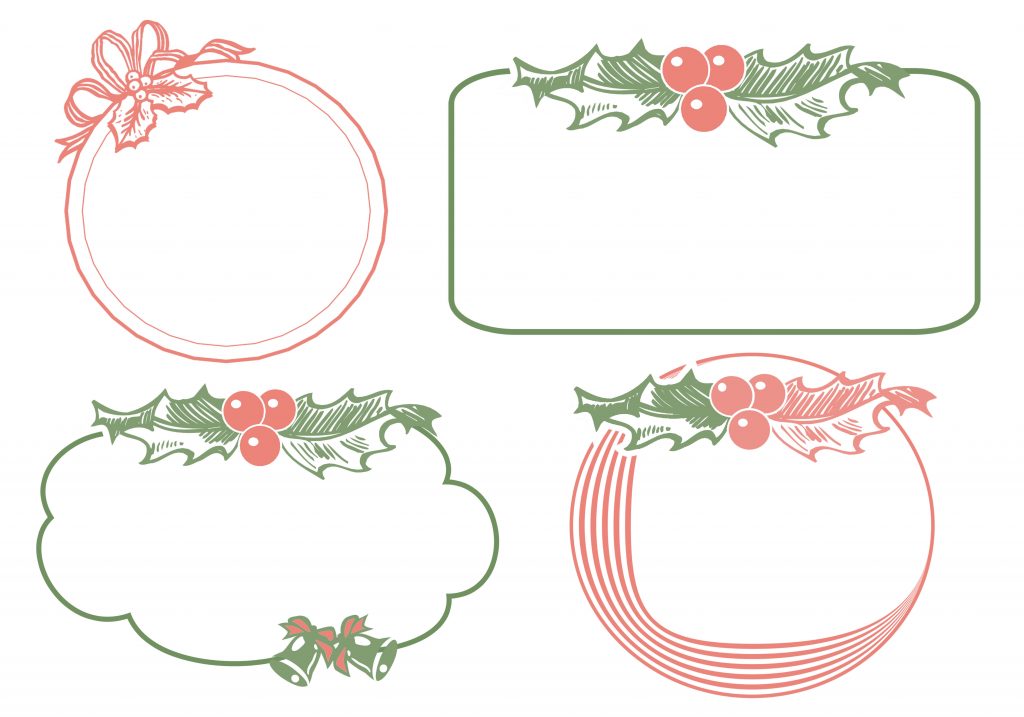 Merry overlay frames and Christmas elements
