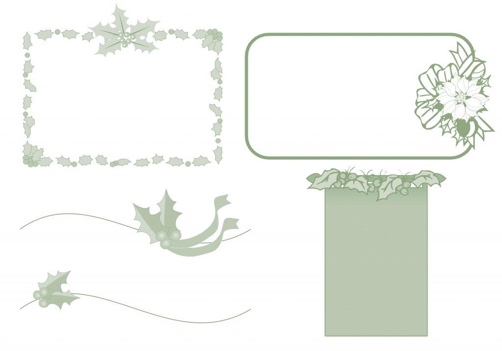 Winter holiday overlays frames