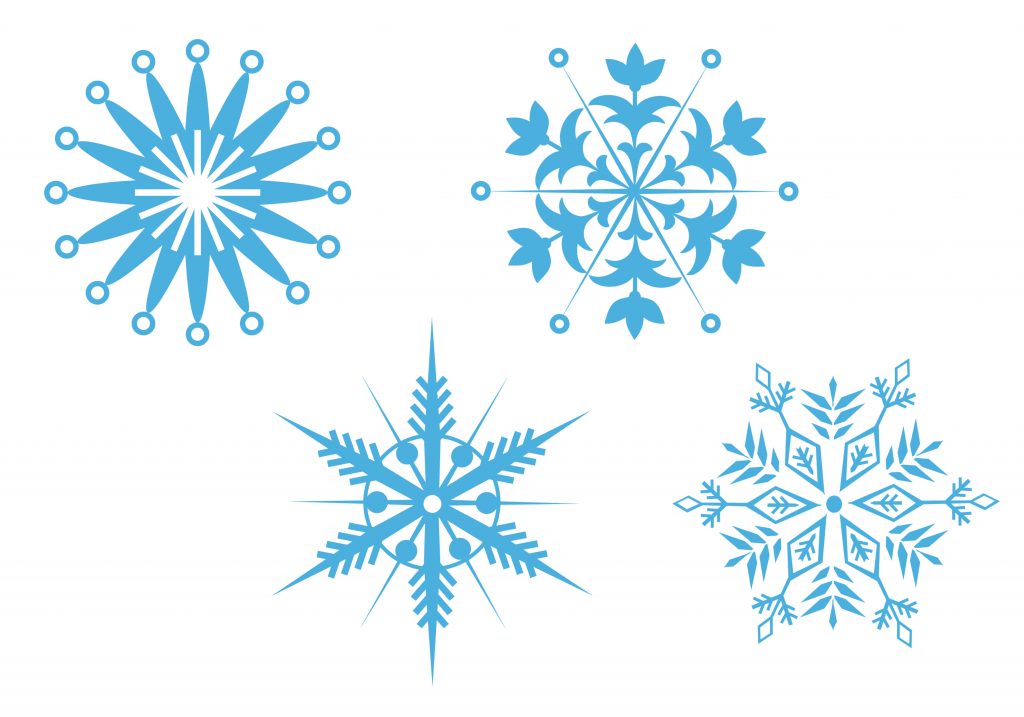 blue snow flakes Christmas elements