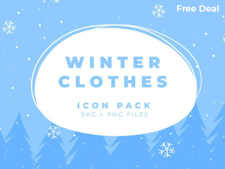 Winter Clothing Icons Freebie Feature Image