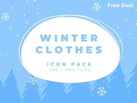 Winter Clothing Icons Freebie Feature Image