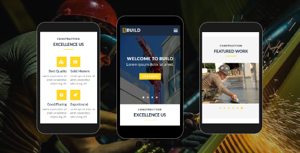 Build Construction Mobile HTML Template