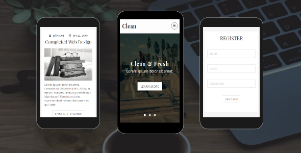 Clean Personal Blog Mobile HTML Template
