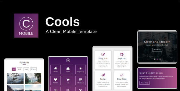 Cools Mobile HTML Template