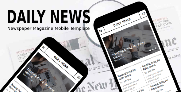 Daily news Mobile HTML Template