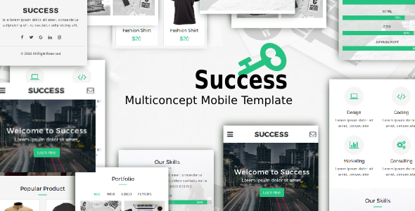 Success - Multiconcept Mobile Template