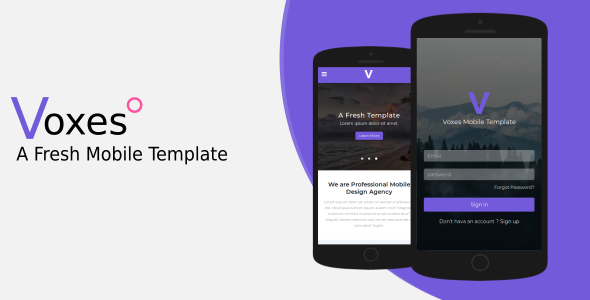 Voxes - A Fresh Mobile Template