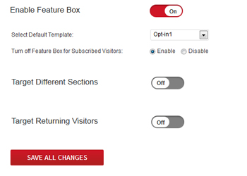Subscribed visitors- Plugmatter Optin Feature Box Plugin