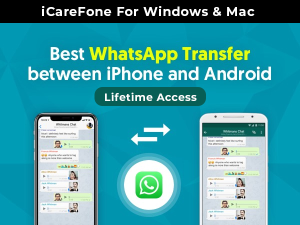 iCareFone For Easy WhatsApp Transfer Between iPhone & Android | Windows & Mac
