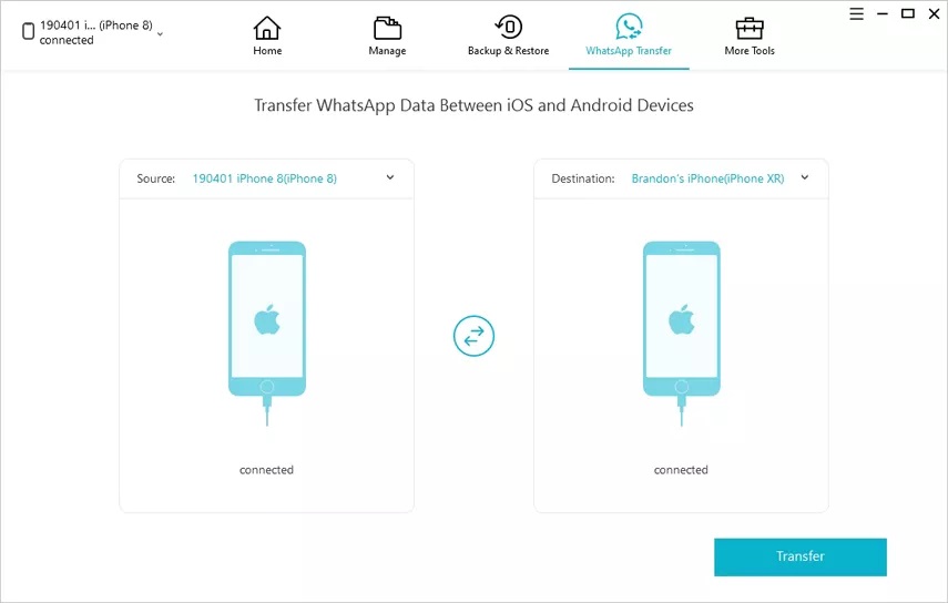 WhatsApp Transfer Between iPhone & Android - iCareFone ...
