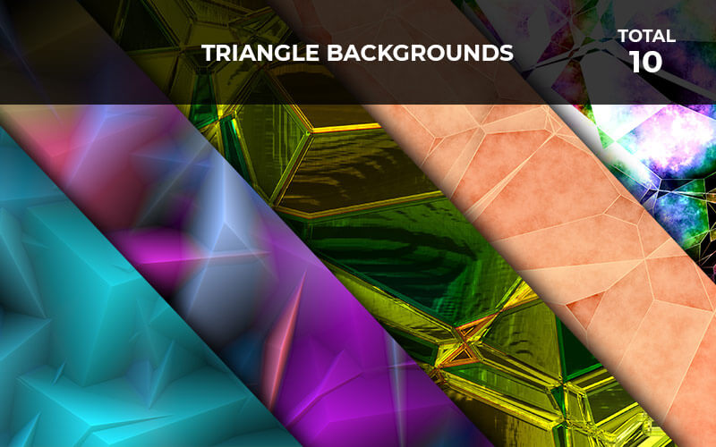 Aesthetic Triangle Backgrounds giving visually 3D effect