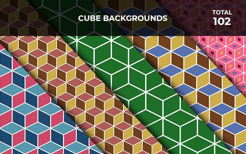 Cube Backgrounds in different colors and sizes