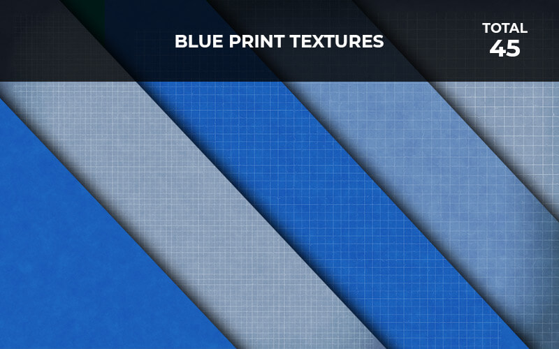 45 Blue Print Textures