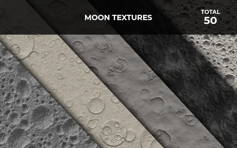 Moon Textures preview Moon Textures - High Res Background Bundles