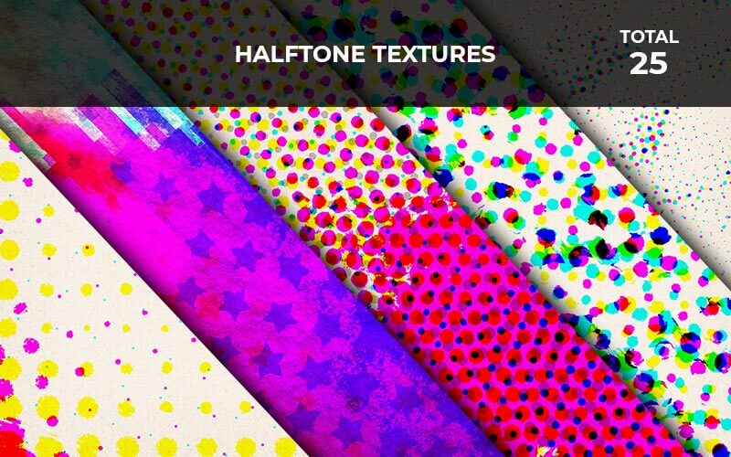 25 Halftone Textures