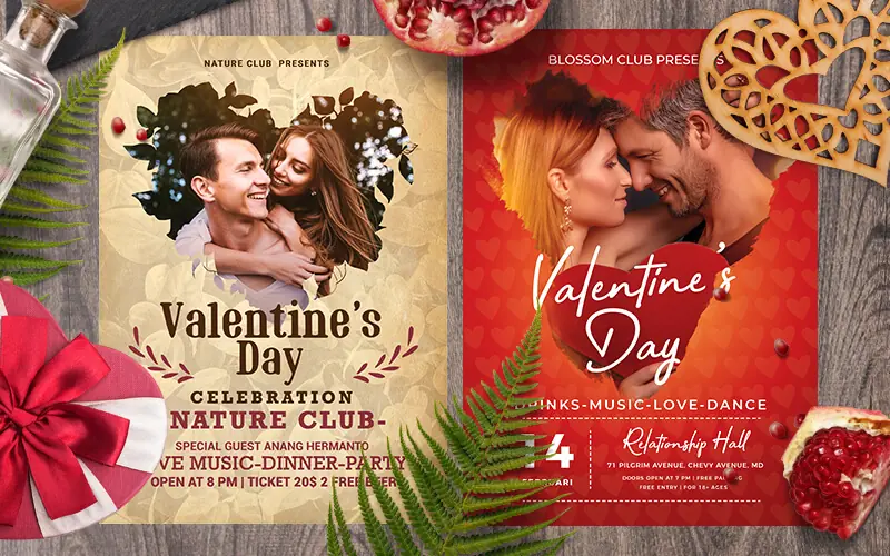 Valentines-day-flyer Valentine Dinner Flyer Preview