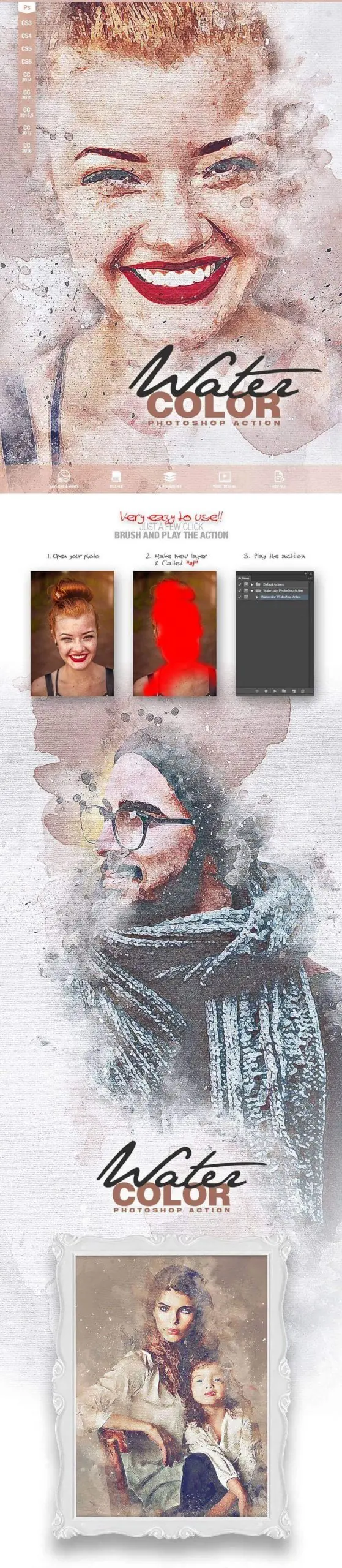 Watercolor Photoshop Action