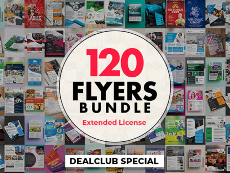 120 Creative Corporate Flyers Bundle With Extended License | DealClub Special