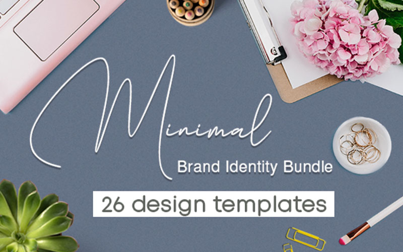 Minimal design template preview
