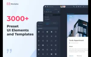 A display of a template and typography for this product designing platform
