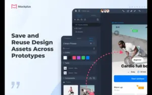 A display of saved assets that can be reused for product designing