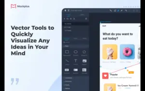 A display of several vector tools that can be used in Mockplus