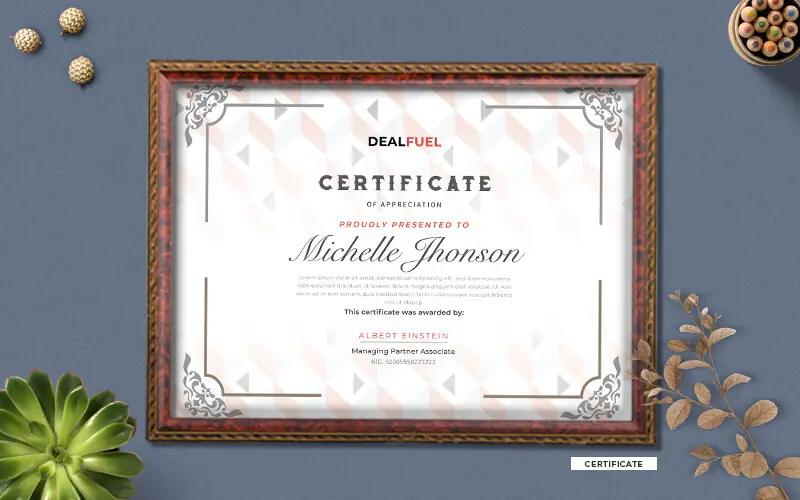 certificate-template DealFuel certificate template