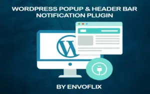 Envoflix wordpress header bar and pop notification feature image