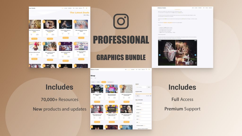 70K Professional Graphic Design Elements Bundle Inclusions