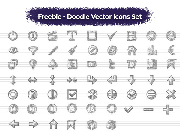 Doodle Vector Icons Set- Freebie