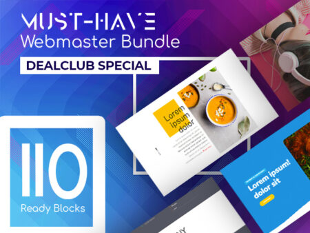 Must-Have Webmaster Bundle With 110 Ready-Made Web Blocks Feature Image