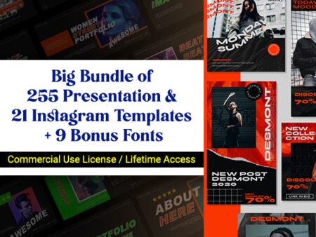 Presentation and Instagram Templates Bundle Feature Image